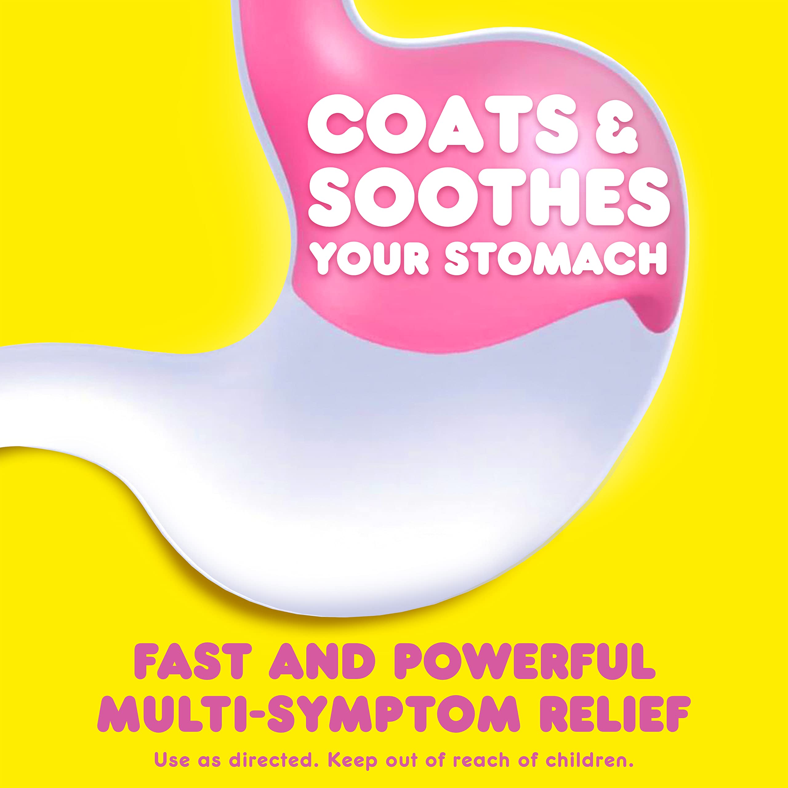 Pepto Bismol Chewables, Upset Stomach Relief, Bismuth Subsalicylate, Multi-Sympton Relief of Gas, Nausea, Heartburn, Indigestion