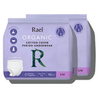 Rael Organic Cotton Cover Overnight Underwear - Panty Style Pad, Unscented, Disposable Period Underwear, Postpartum, Teen, Maxim