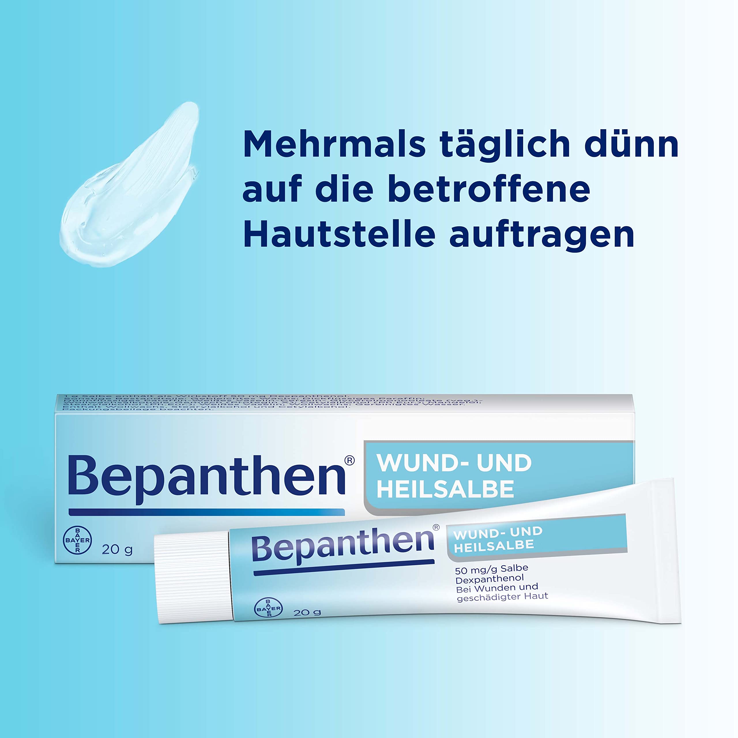 Bepanthen Wound and Healing Ointment, Supports Healing of Small, Superficial Wounds and Scaly-Cracked Skin Areas, 20g/ 0.70 Fl.o