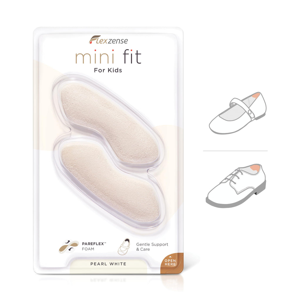 FLEXZENSE Mini Fit for Kids | Fine-Tune The Spaces Inside Childrens Shoes | 5.5 mm Thick | 1 Pair (Pearl White)