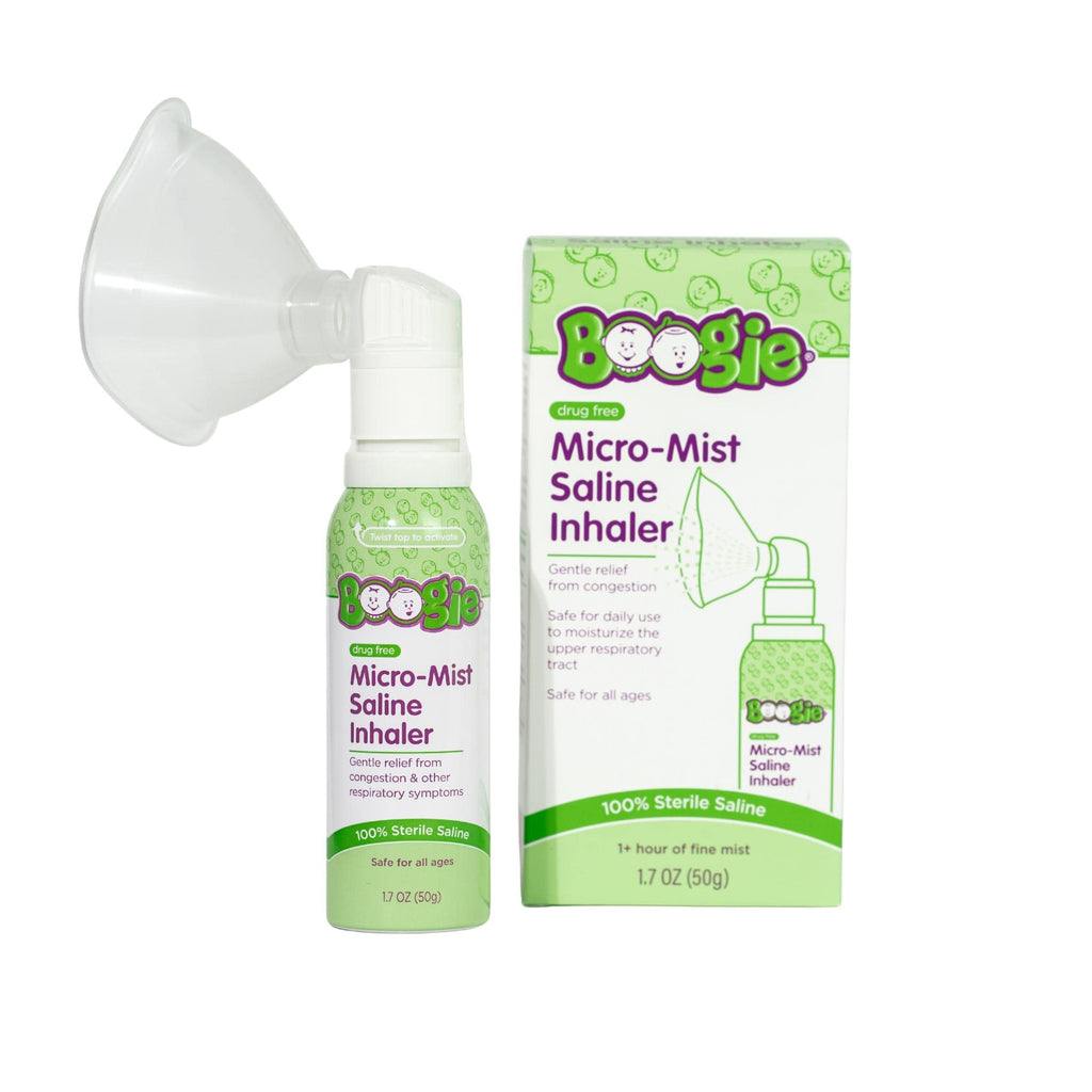 Boogie Micro-Mist Saline Inhaler, Baby Nose Congestion Relief, Nasal Spray for Kids, Pediatrician Recommended, 1.7oz Unscented -