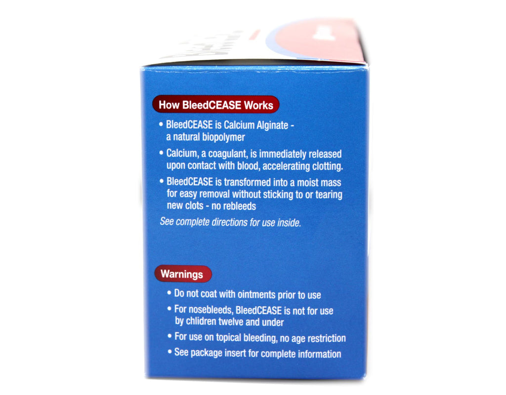 BleedCEASE First Aid, White, 100 Count