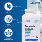 Docusate Sodium 100 MG Softgels Generic for Colace 100 ea 3 PACK Total 300 Softgel Capsules