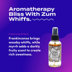 Zum Indigo Wild Mist Room & Body Spray - Aromatherapy Essential Oil Spray, Natural Body Mist & Room Spray - Frankincense & Myrrh