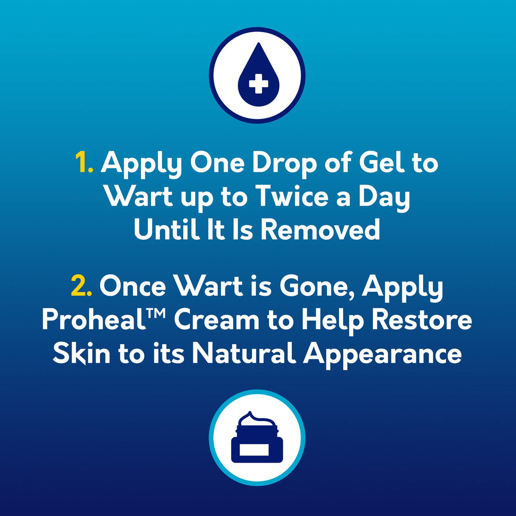 Compound W Total Care Wart Remover with Proheal Cream for Skin - 0.25 oz and Maximum Strength Fast Acting Salicylic Acid Gel - 0