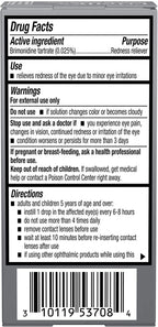 LUMIFY Redness Reliever Eye Drops (Brimonidine Tartrate Ophthalmic Solution 0.025%) - from Bausch + Lomb, 0.08 Fl. Oz. (2.5 mL)