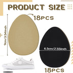 Jecery 36 Pcs Non Slip Pads for Shoes Suede Sole Protectors Adhesive for High Heeled Shoes Women Dance Shoe Protector with Adhes