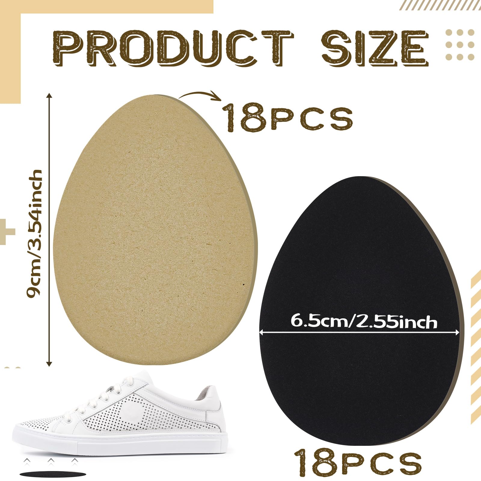 Jecery 36 Pcs Non Slip Pads for Shoes Suede Sole Protectors Adhesive for High Heeled Shoes Women Dance Shoe Protector with Adhes