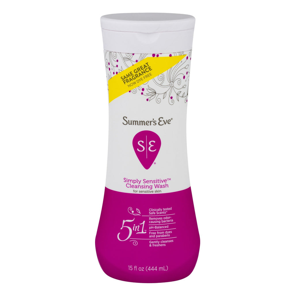 Summer's Eve 5 in 1 Simply Sensitive Feminine Cleansing Wash for Sensitive Skin, 15.0 FL OZ (Pack of 1)