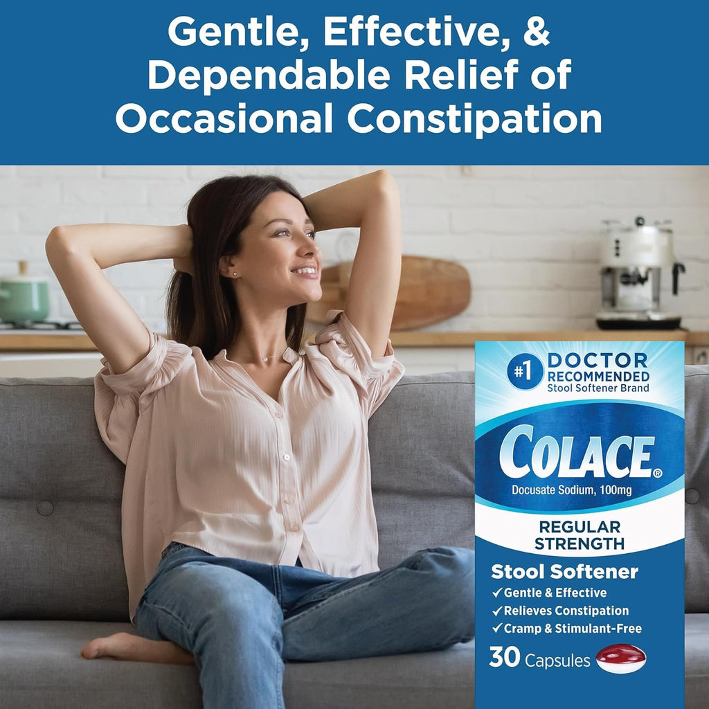 Colace Stool Softener 30 Capsules (Pack of 3)