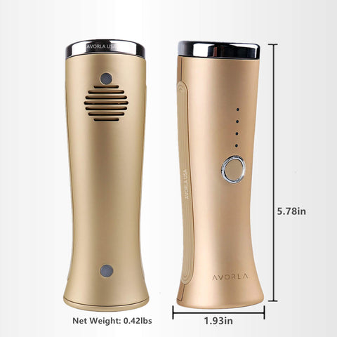 AVORLA I Red Light Infrared Therapy Facial Wand I at-Home Skin Care Device, Anti Wrinkle Facial Massager (Gold)