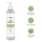 Veeda Hand Sanitizer with Lemon Zest Scent - Moisturizing Clear Gel with Vitamin E & Antimicrobial Formula- Contains 70% Ethyl A