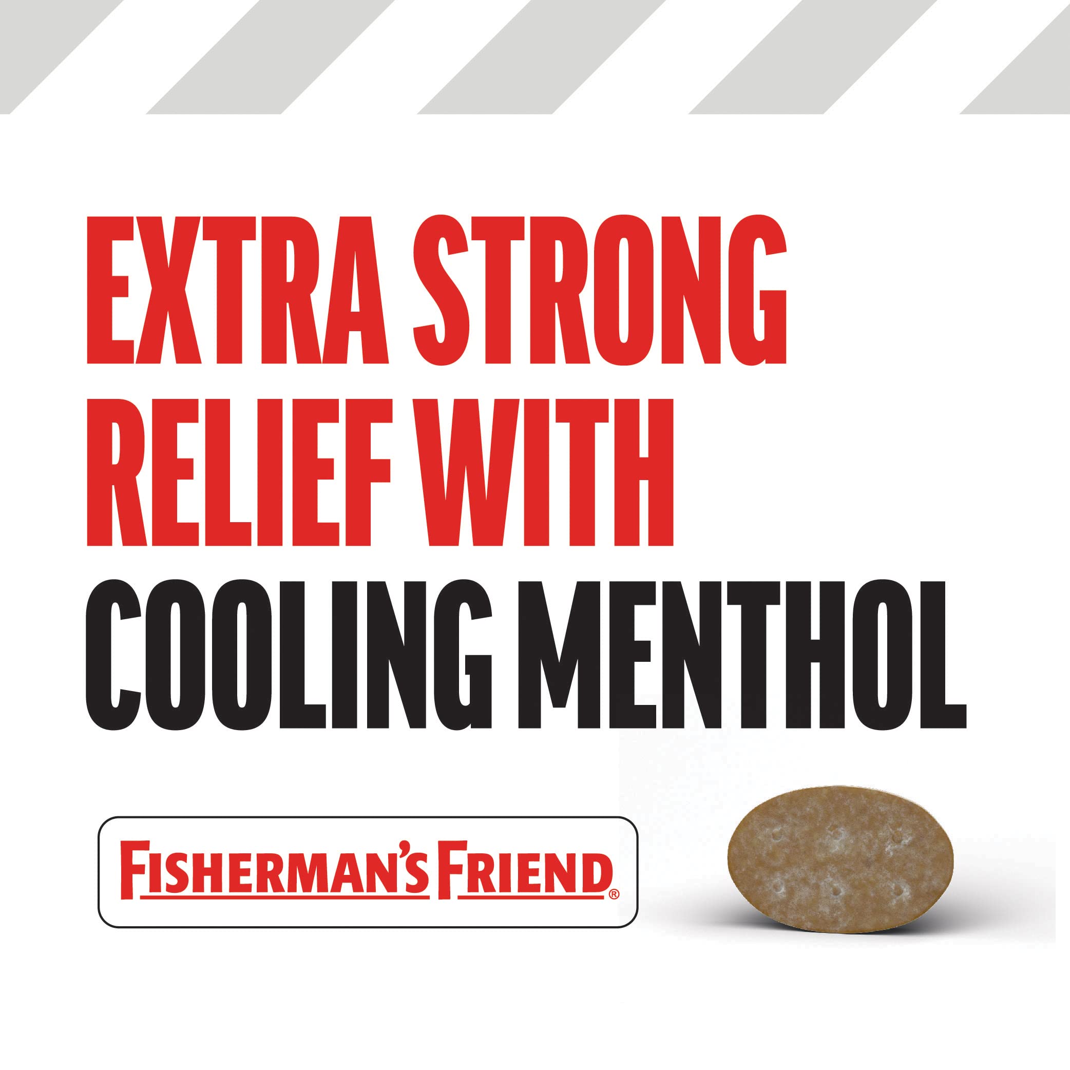 Fishermans Friend Cough Drops, Cough Suppressant and Sore Throat Lozenges, Original Extra Strong, 10mg Menthol, 480 Drops (12 P