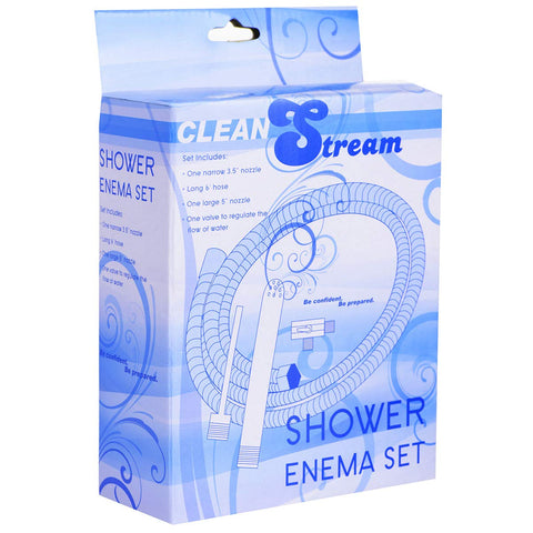 Cleanstream Shower Enema System, 6-Foot Hose, 5-Inch and 3.5-Inch Nozzles, Water Flow Regulator, Rubber Washers, Cleaner Kit for