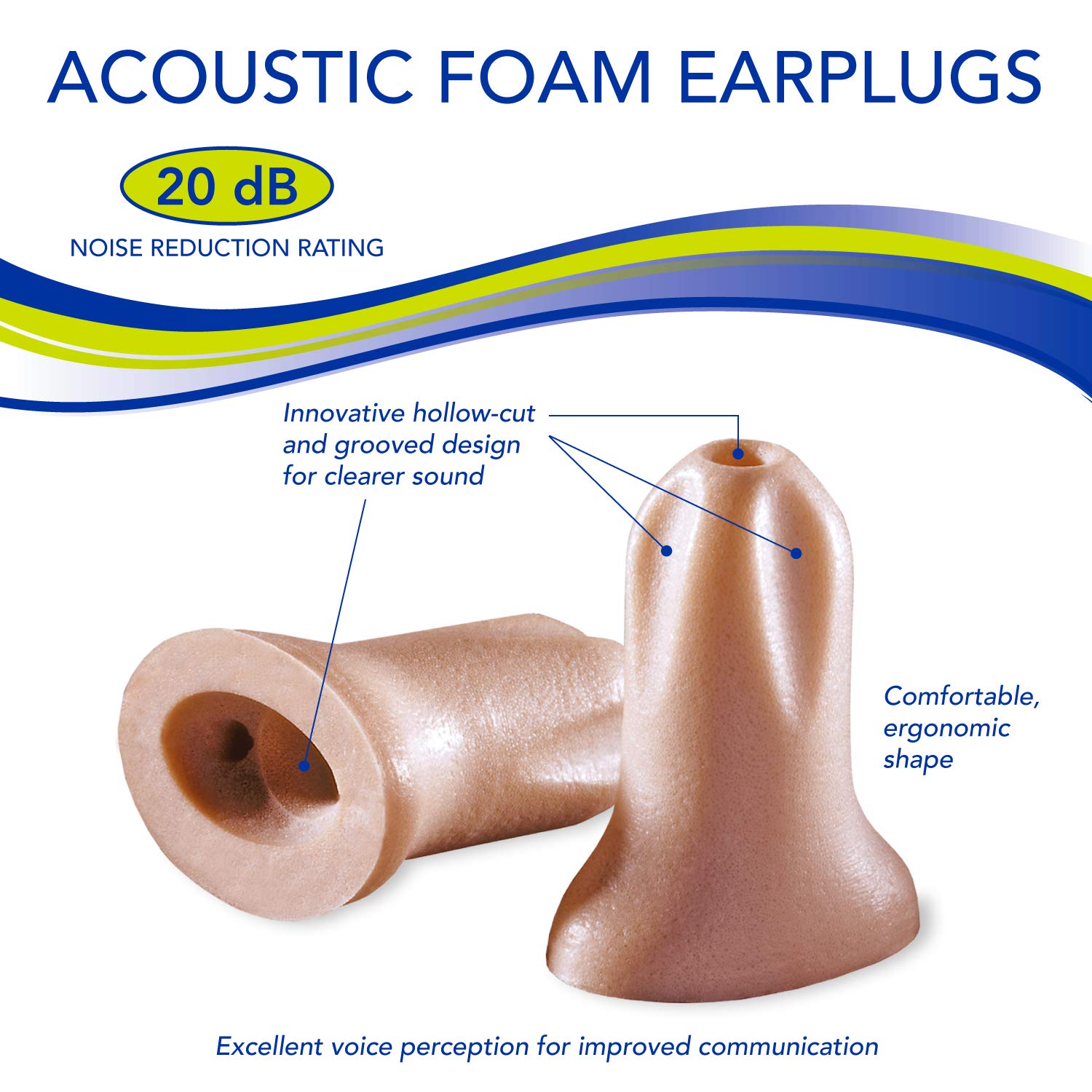Macks Acoustic Foam Earplugs, 7 Pair with Travel Case - Soft, Comfortable Ear Plugs for Concerts, Jam Sessions, Nightclubs and L