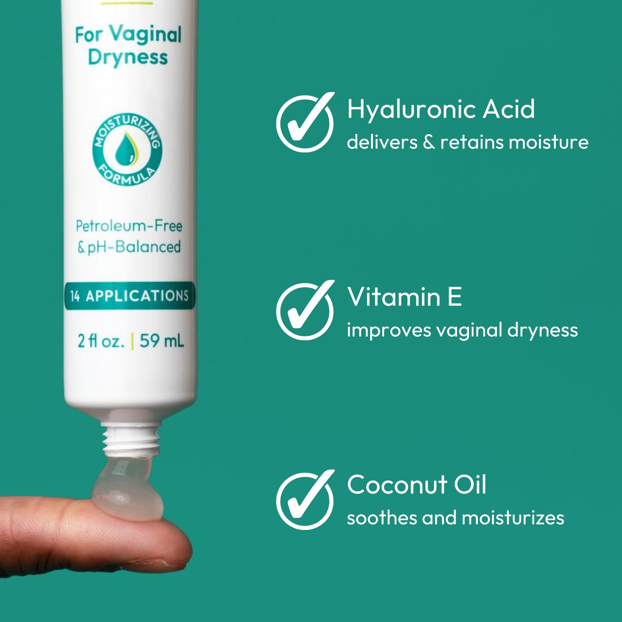 Boric Acid Moisturizing Vaginal Gel with Hyaluronic Acid, Vitamin E for Vaginal Dryness by pH-D Feminine Health, Woman Owned, Pa