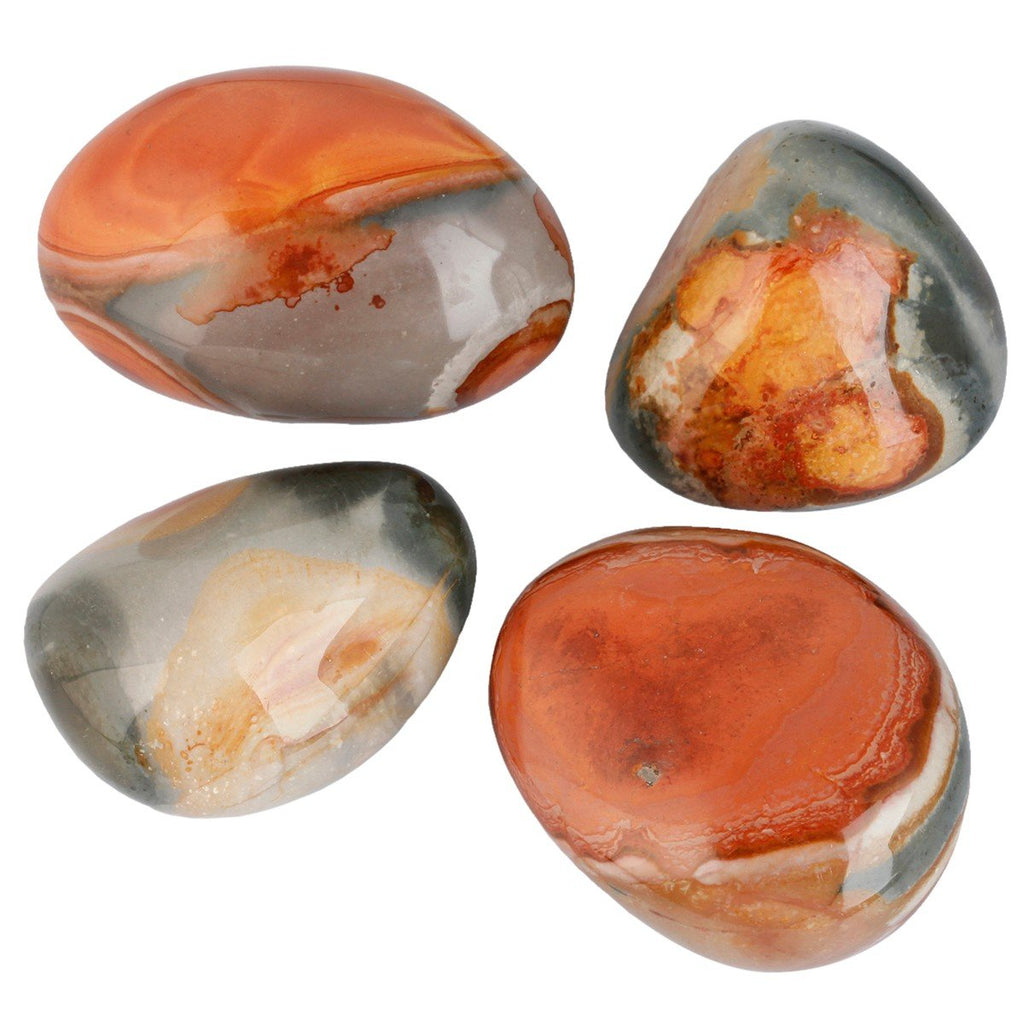 SUNYIK Ocean JasperPalm Stones Worry Pocket Stone, Polished Irregular Shaped Sphere Decortarion 1.5-2.5