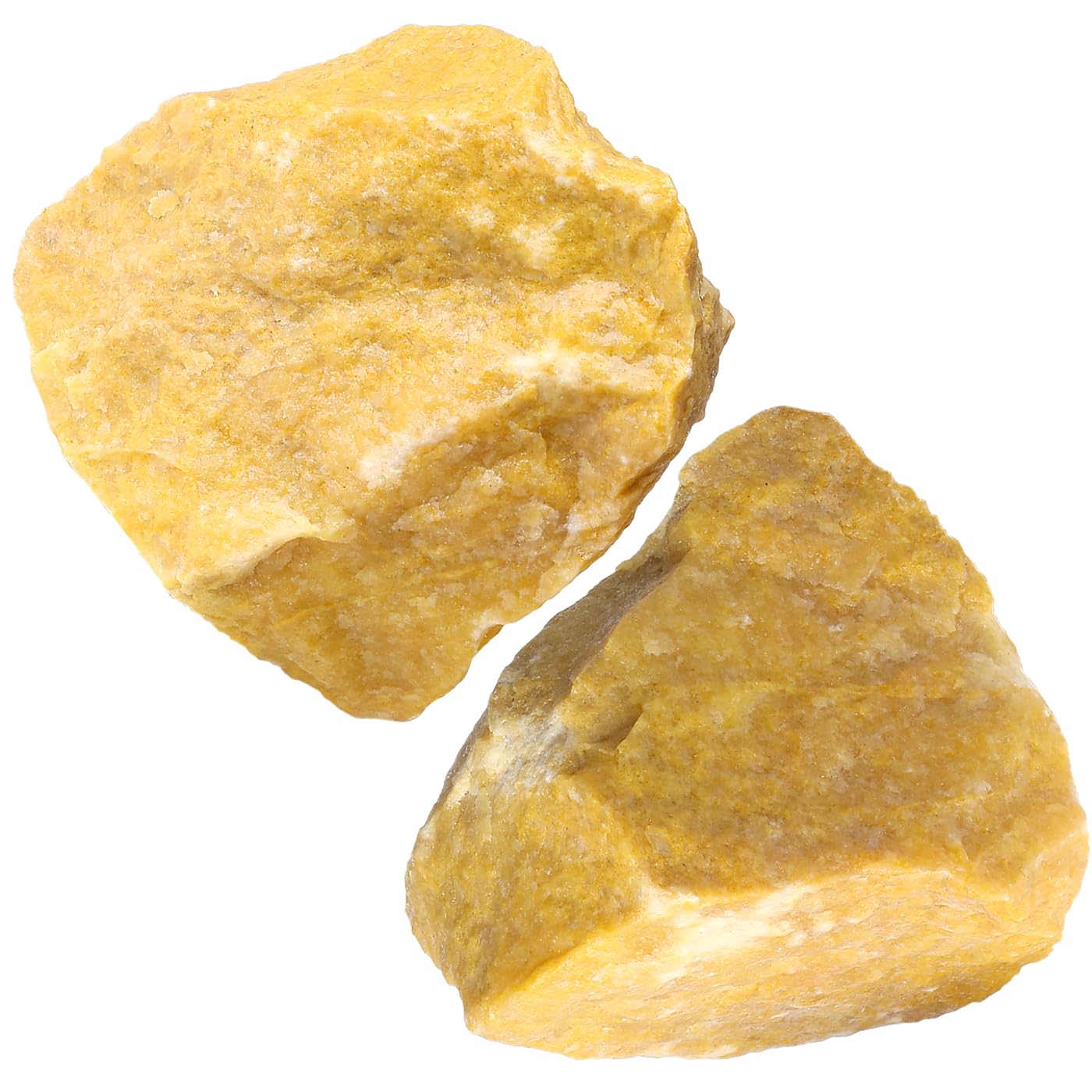 NUKAYAI 2Pcs Yellow Aventurine 1.8-2.2 Large Natural Raw Crystals Healing Crystal Yellow Aventurine Stones Rough Rocks for Wrapp