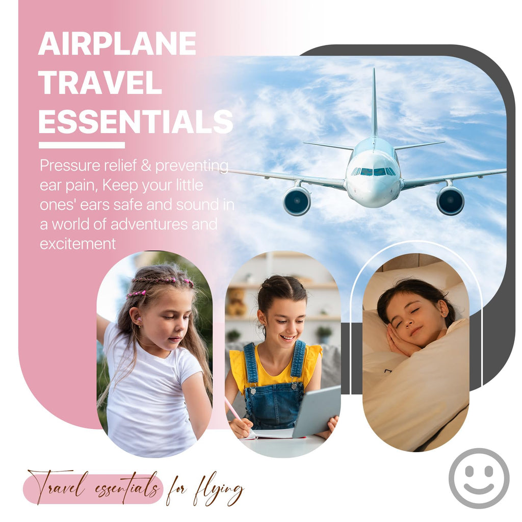 Kids Ear Plugs (6-12 yrs) - Reusable Noise Reduction Samll Earplugs for Focus, Travel, Concerts, Socializing, Events, Sleep, Noi
