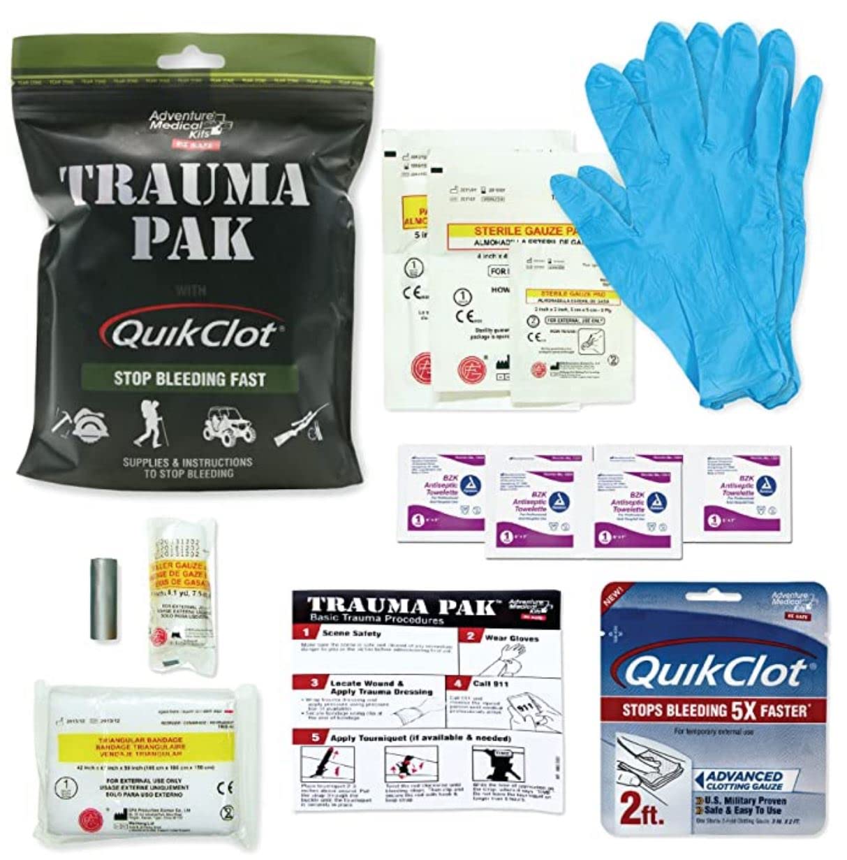 AMK Trauma Pak w/Quik Clot