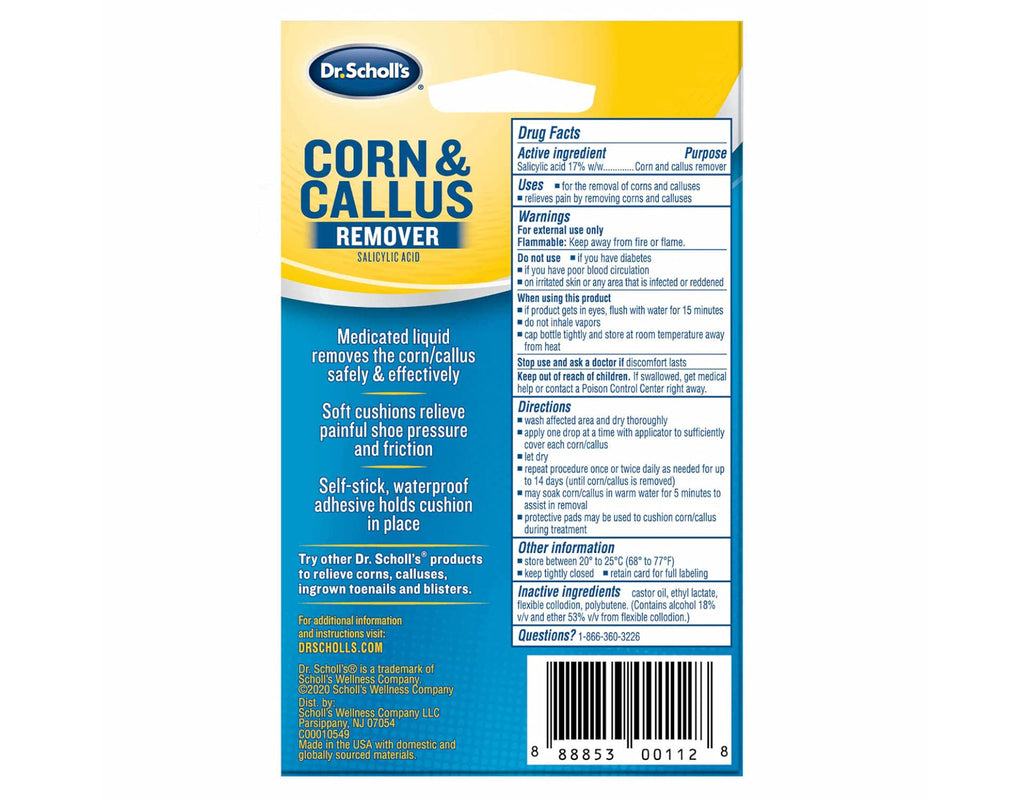Dr. Scholl's Liquid Corn & Callus Remover,.33 oz. (3-Pack)