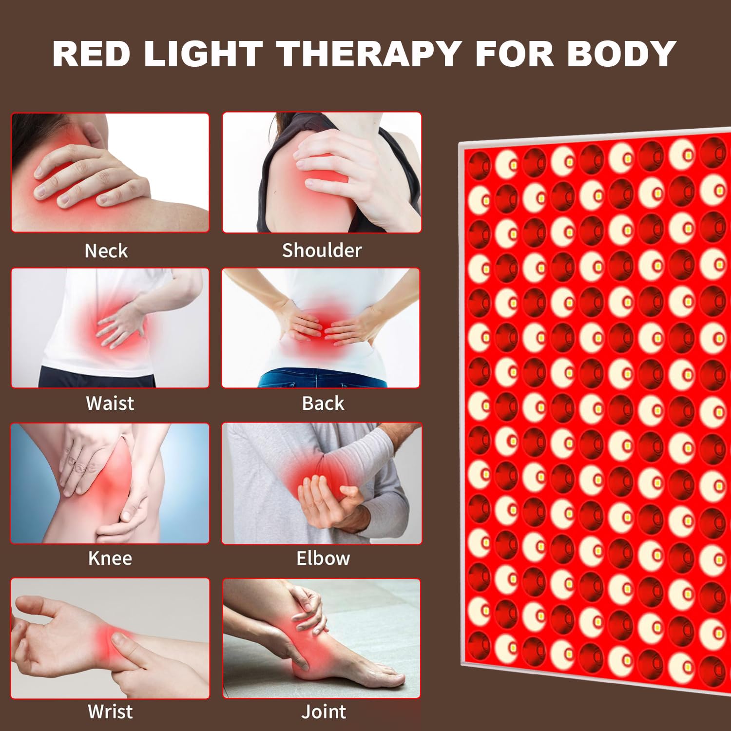 Red Light Therapy Lamp, Red Light Therapy for Body, Infrared Light Therapy Panel for Face with Stand, 660nm Red and 850nm Near I