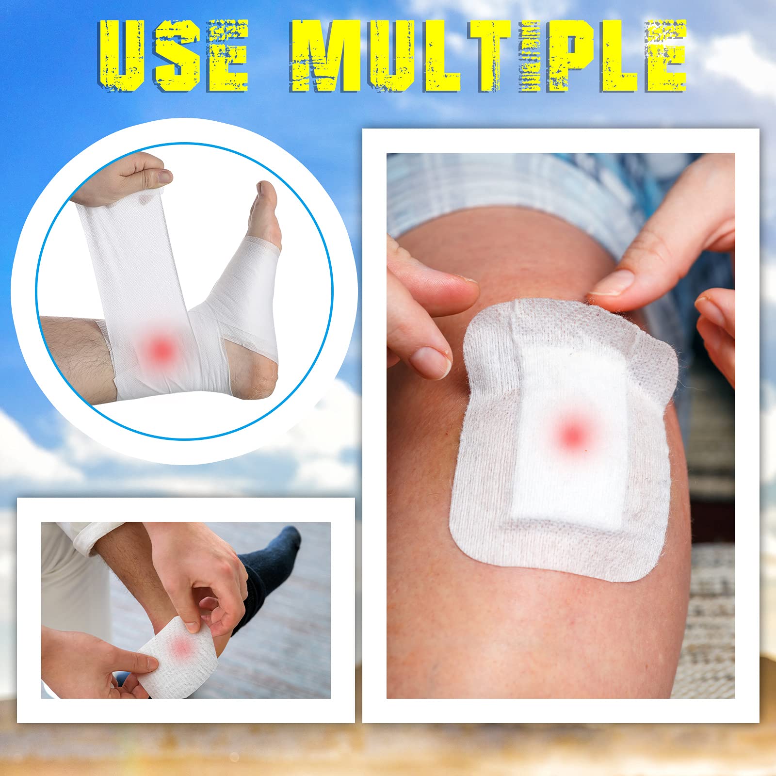 Nuanchu Non-Woven Cover Roll Stretch Tape Non-Woven Adhesive Bandages Breathable Bandage Tape Cohesive Wrap Bandages Protective