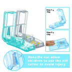 Nuanchu 12 Pieces 12 Pieces Pill Cutter Portable Medicine Holder with Stainless Steel Blade Easy Cut for Cutting Pills Tablet in