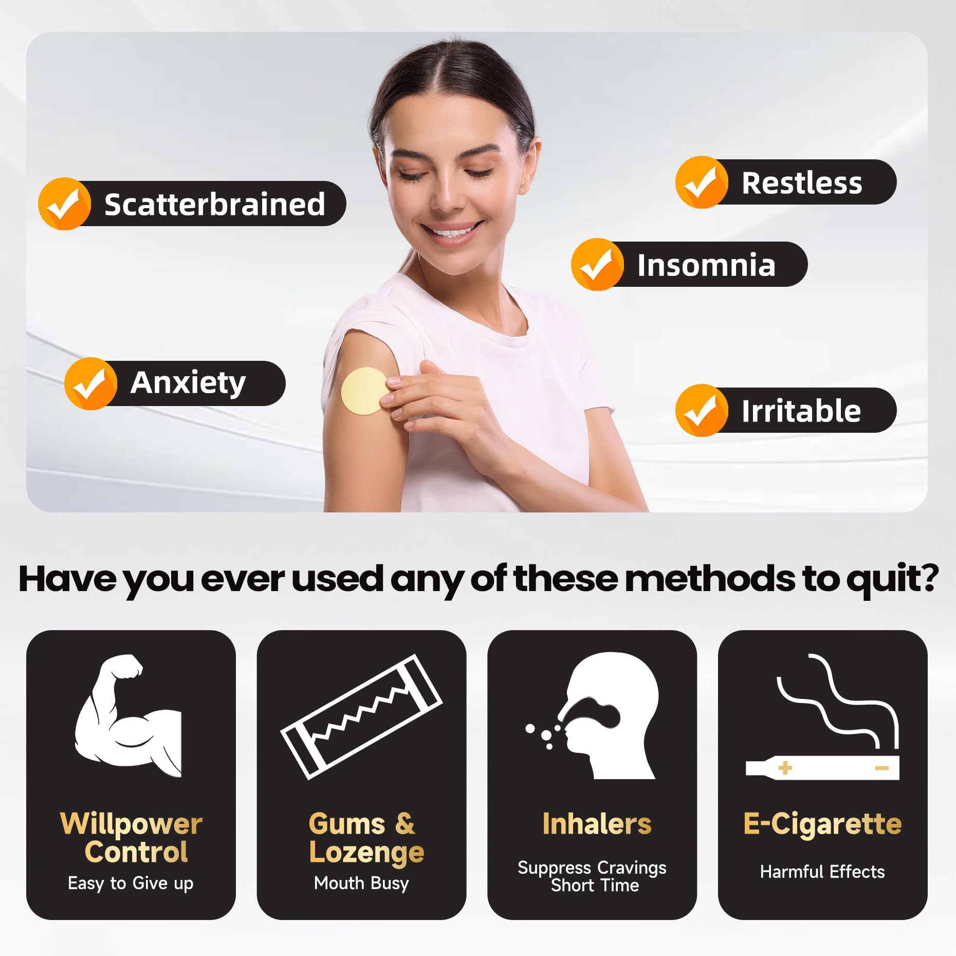 Quit Smoking Patches 42mg, Nicotine Patches Step 1, Stop Smoking Aids That Work, Anti Smoking Stickers, Delivered Over 24 Hours