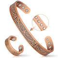 Copper Bracelets for Women & Lymphatic Drainage Ring, Magnetic Lymph Detox Ring and Magnetic Copper Bracelet, 100% Solid Pure Co
