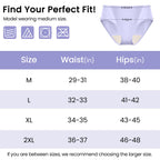 BATTEWA Mid-Waist Incontinence Underwear for Women Leak Proof Panties Protective Briefs for Bladder Control Washable Absorbency
