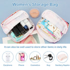 Desing Wish Sanitary Pad Storage Bag Portable Period Bag for Teen Pads/Sanitary Napkins/Small Tampons, Sanitary Napkin Storage B