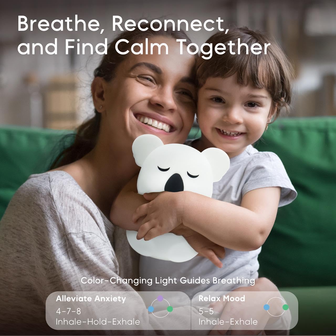 Breathing Pal Plus  'Kyle ' - Mindfulness Breathing Light, Guided Visual Meditation Breathing Light, Anxiety Relief Items for Ca