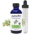 PURA DOR ORGANIC Tea Tree Melaleuca Essential Oil (4 Oz with Glass Dropper) 100% Pure & Natural Therapeutic Grade For Hair, Bod
