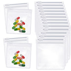 Zonon Pill Pouch Bags Zippered Reusable Pill Baggies Clear Plastic Bags Self Sealing Travel Medicine Organizer Storage with Slid