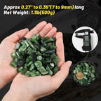 1.1lb Natural Green Jasper Crystal Chips-Healing Crystals Tumbled Chips, Green Jasper Crushed Crystal Gemstones for Crafts, Beau