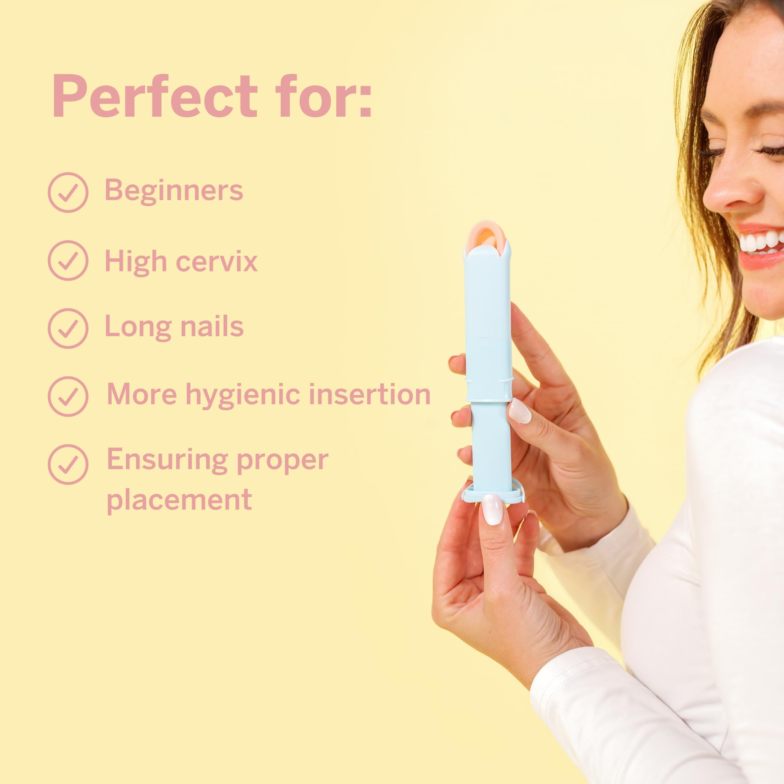 2 Menstrual Discs and Applicator Bundle - No Metals or Toxins - 100% Medical-Grade Silicone-Most Soft Reusable Period Disc - Ins