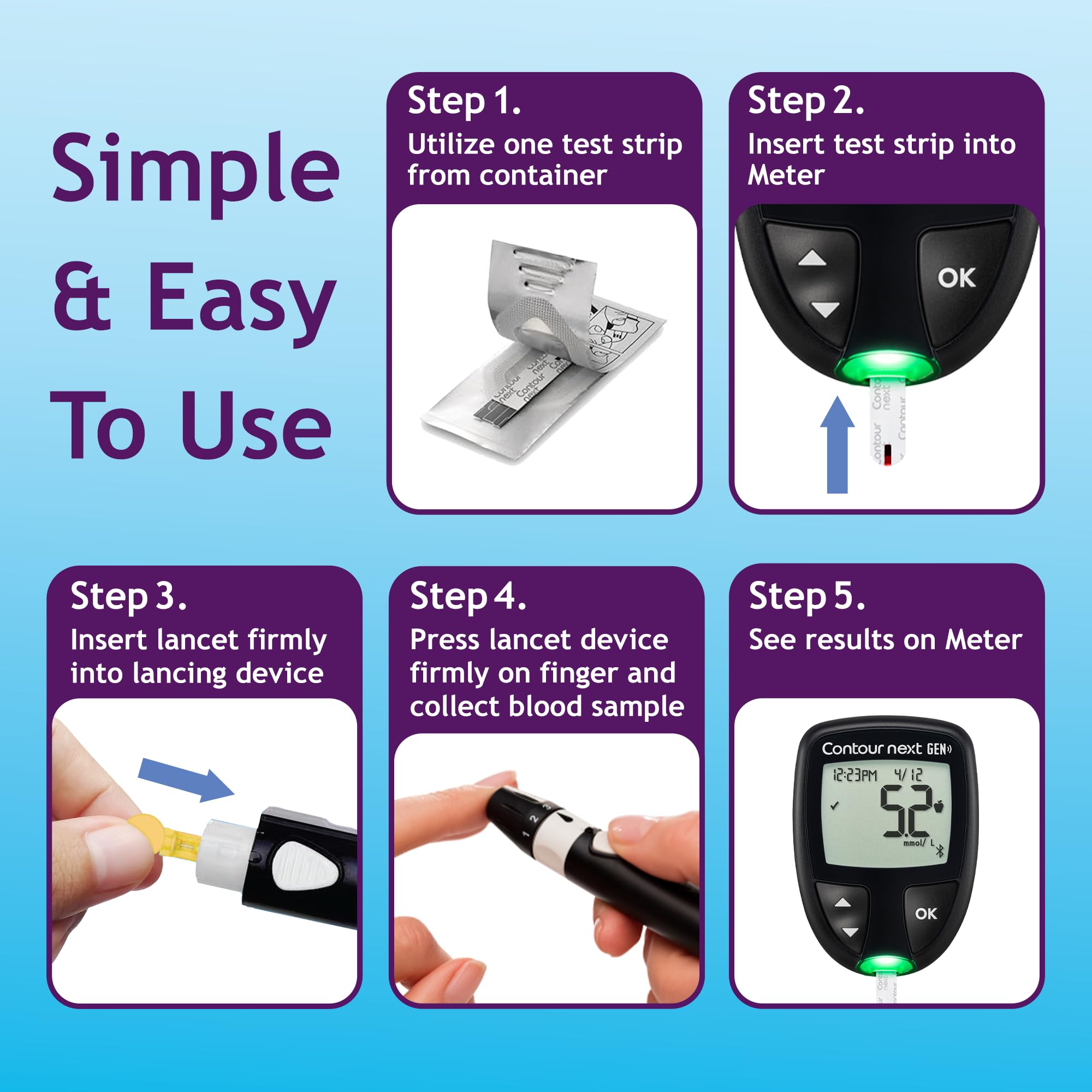 CONTOUR NEXT Blood Glucose Test Strips for Diabetes, 35 Count