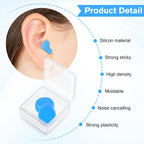 Frienda 21 Pairs Ear Plugs for Sleeping Reusable Moldable Silicone Earplugs Soft Noise Cancelling Earplugs Sound Blocking Ear Pl