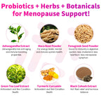 Menopause Supplements for Women, 120 Billion CFUs Probiotics for Women, 13-in-1 Herbs & Botanicals Complex, for Hormone Menopaus