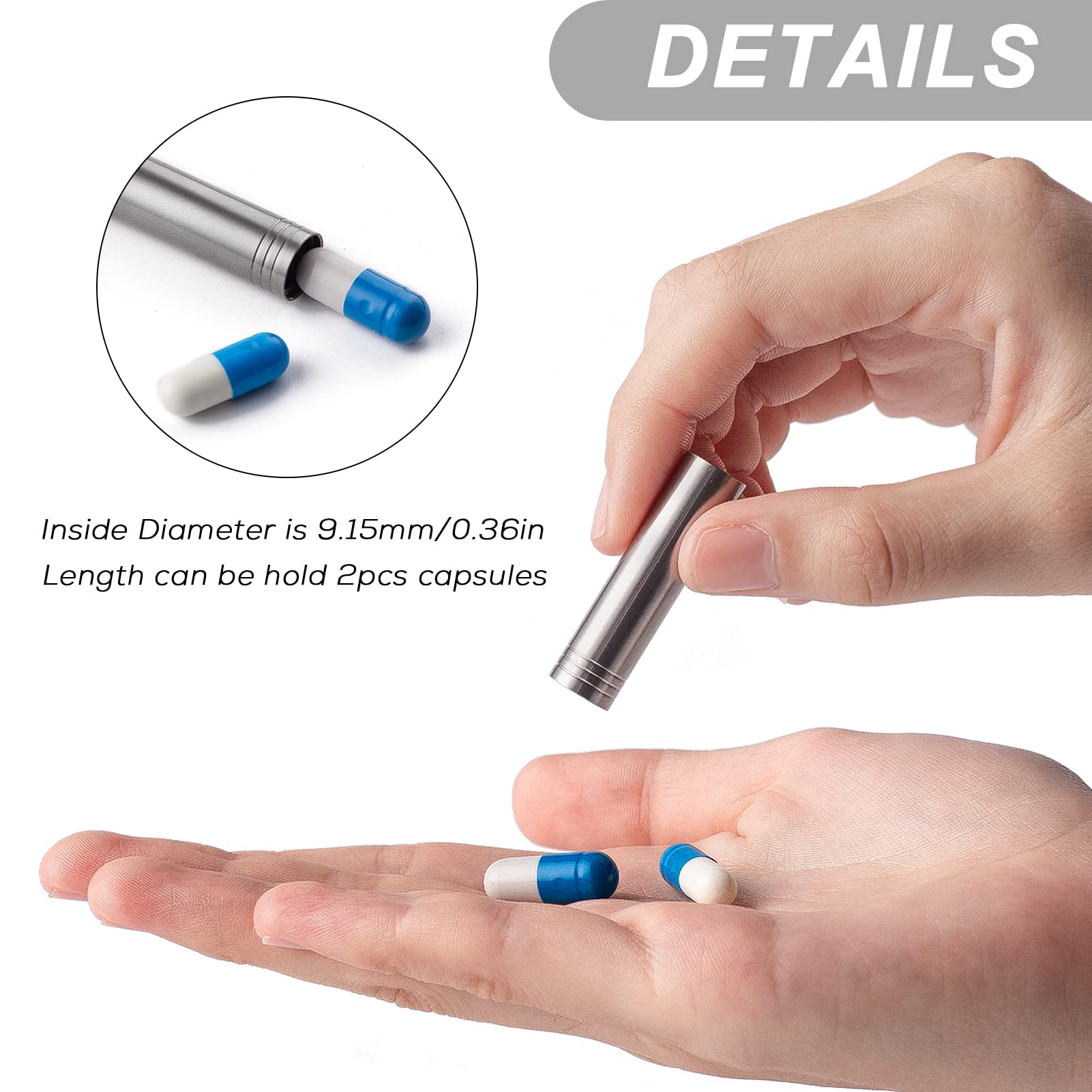 TISUR Small Keychain Pill Holder
