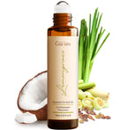 Gya Labs Lemongrass Essential Oil Roll on for Skin - Refreshing Aromatherapy for Outdoor Protection - 100% Pure Natural Lemongra