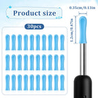 Ear Wax Removal Replacement Tips for Ear Camera 30Pcs Ear Spoon Tips for Wet/Dry Ear Ear Cleaner Tips Wax Cleaning Ear Spoons Ti