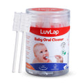 Luvlap 40Pcs Oral Care Disposable Mouth Swabs For Cleaning Tooth, Swabsticks Baby Tongue Cleaning, 036 Months, White