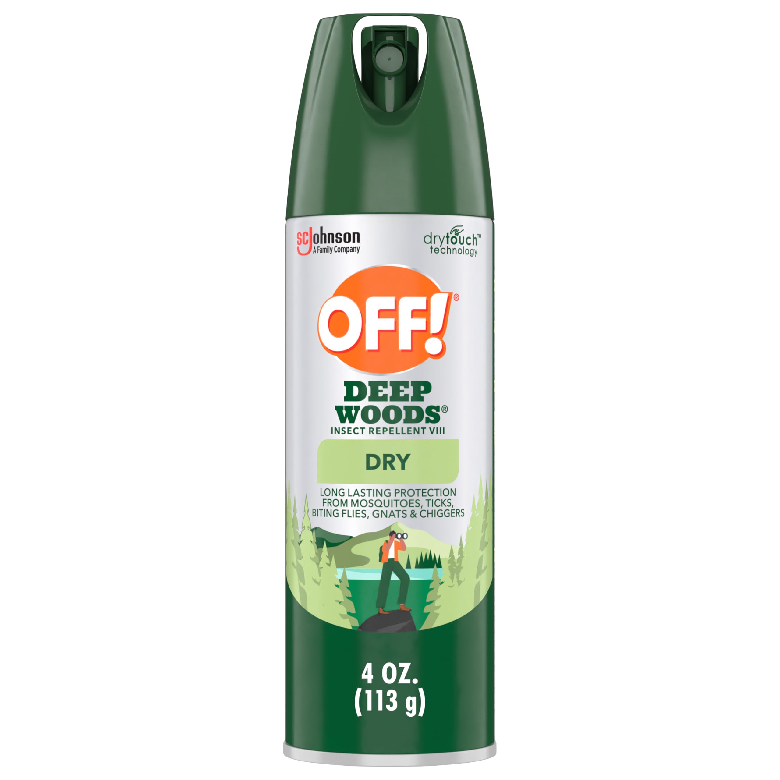OFF! Deep Woods Insect Repellent Aerosol, Dry, Non-Greasy Formula, Bug Spray with Long Lasting Protection from Mosquitoes, 4 oz