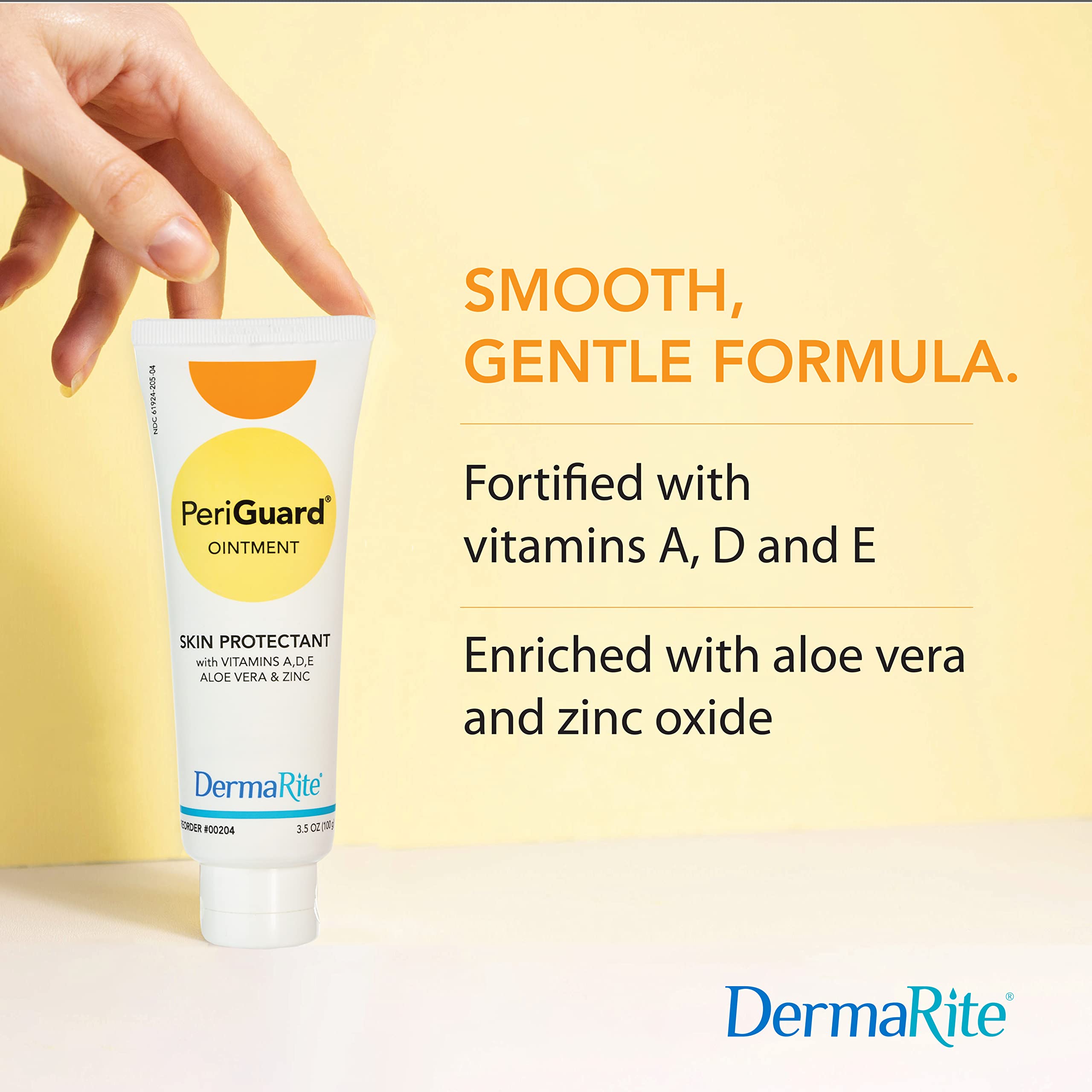 PeriGuard Skin Protectant Ointment - Vitamin A, D, E, Aloe Vera, Zinc, Petroleum Based Moisture Barrier - 3.5 oz Tube