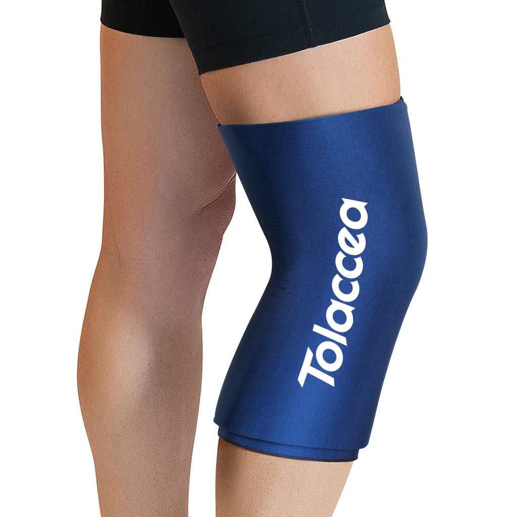 Elbow and Knee Ice Pack - Cold Ice Sleeve with Reusable Gel & Cold Therapy Compression for Knee, Shin Splints, Calf Strain, Flex