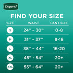 Depend Fresh Protection Adult Incontinence & Postpartum Bladder Leak Underwear for Women, Disposable, Maximum, Medium, Blush, 30