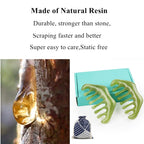 HAZUU Handheld Massage Comb for Scalp and Meridian Therapy - Natural Resin Guasha Scraping and Multi-Functional Head Massager To
