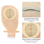 20 Pack Colostomy Bags, One Piece Ostomy Bag Ostomy Supplies, 15 mm - 70 mm Cut to Fit Drainable Pouches with Stick on Closure f